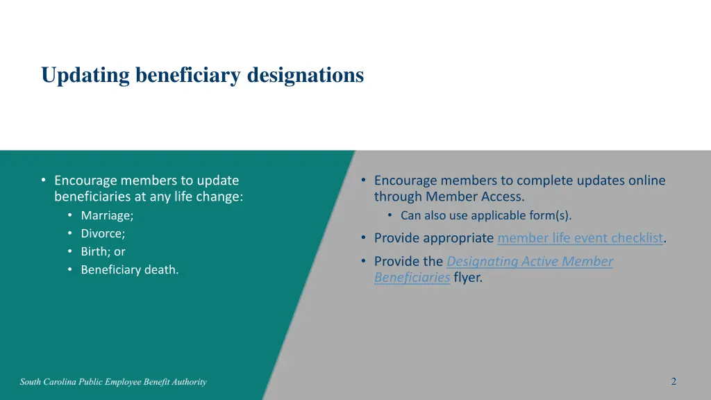 updating beneficiary designations