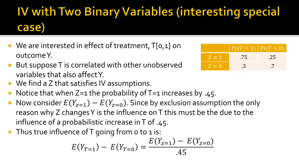 we are interested in effect of treatment