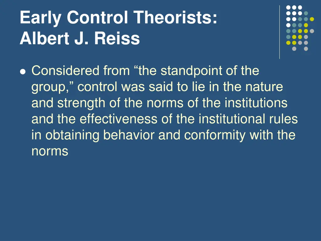 early control theorists albert j reiss 3