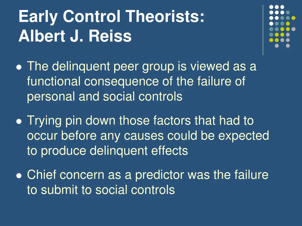 early control theorists albert j reiss 4