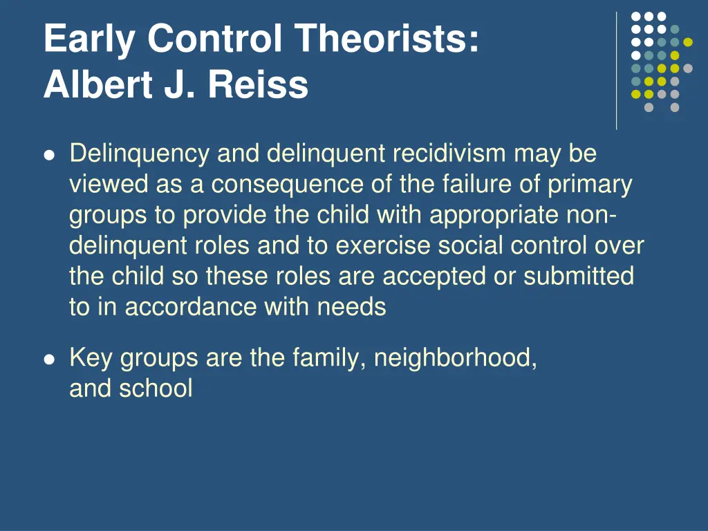 early control theorists albert j reiss 5