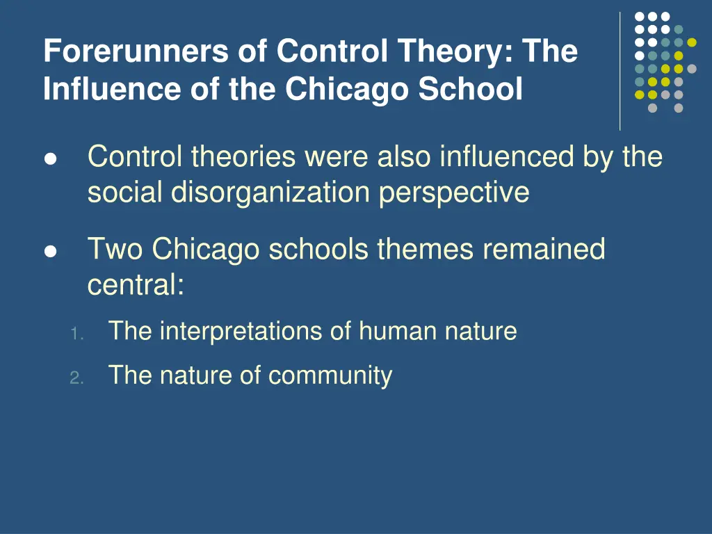 forerunners of control theory the influence