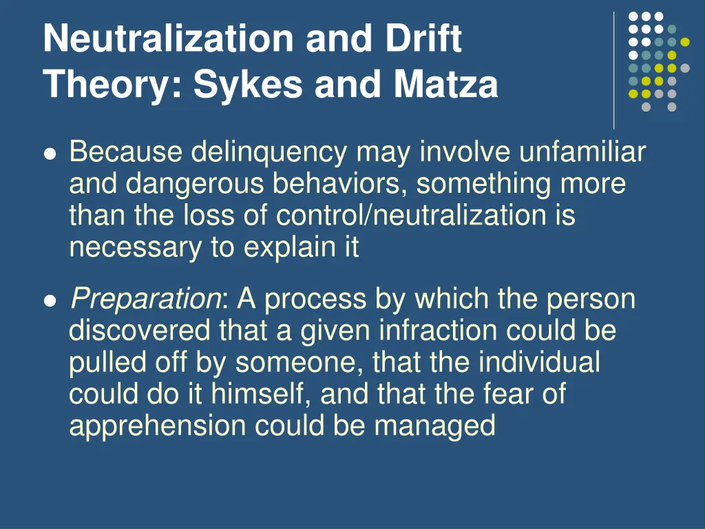 neutralization and drift theory sykes and matza 5