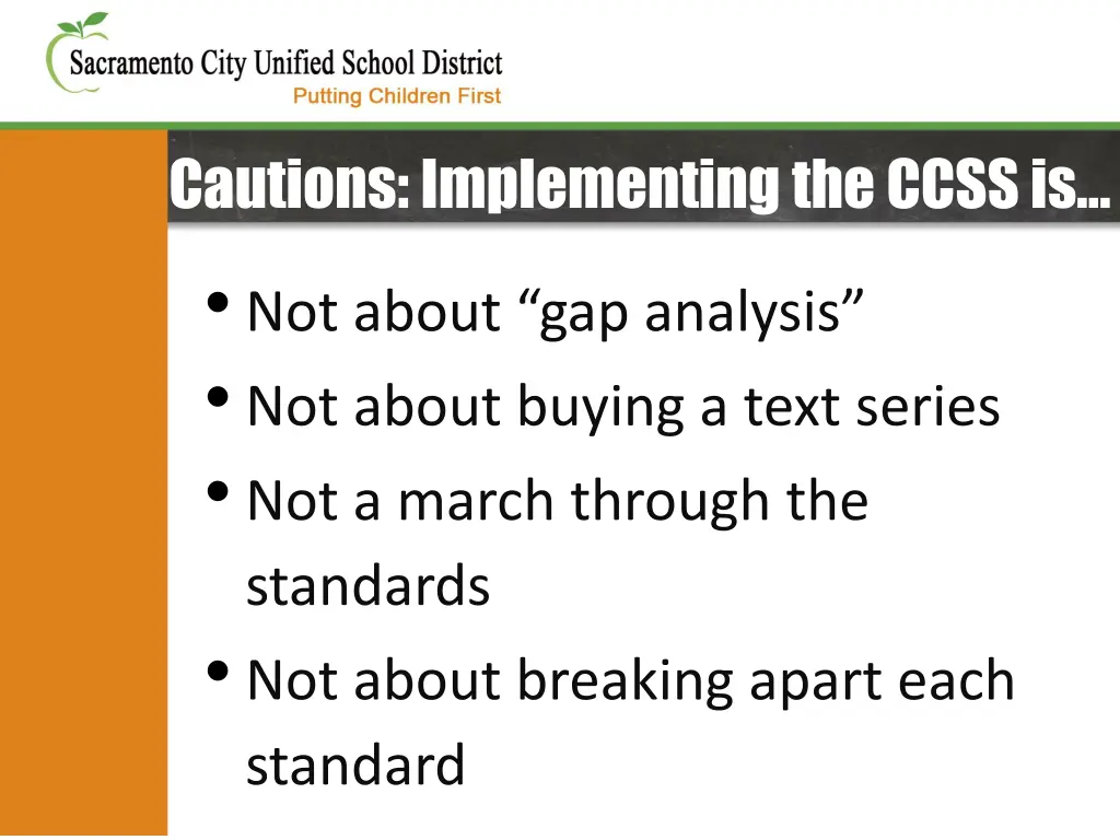 cautions implementing the ccss is not about