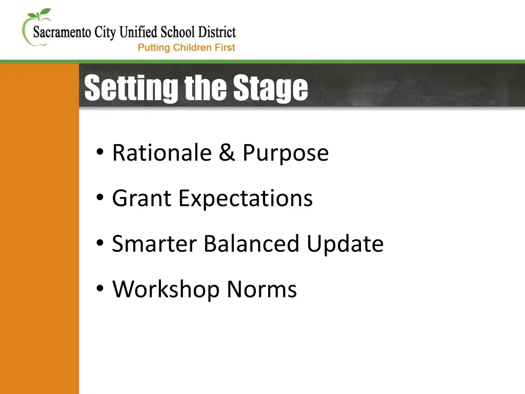 setting the stage