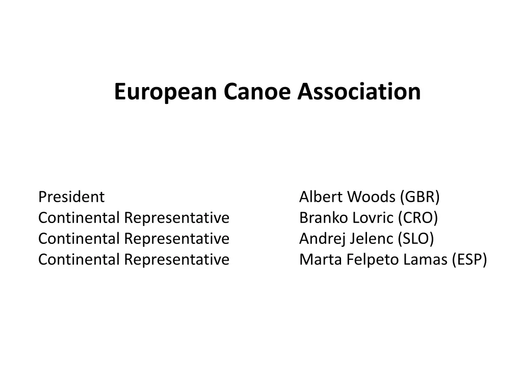 european canoe association