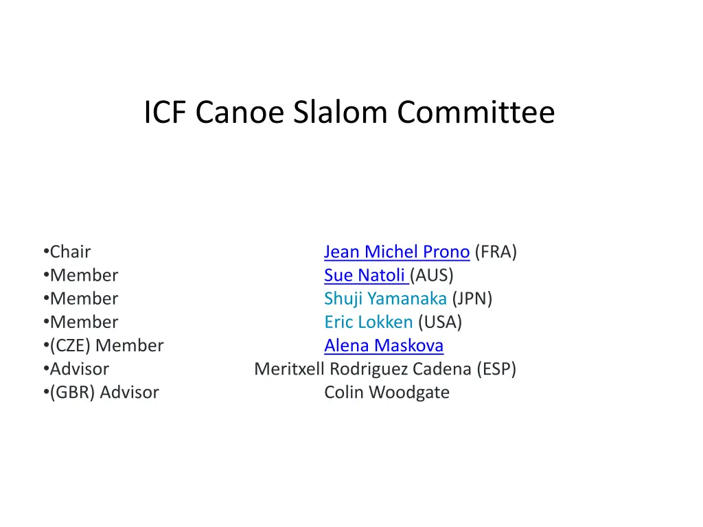 icf canoe slalom committee