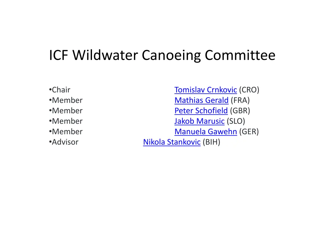 icf wildwater canoeing committee