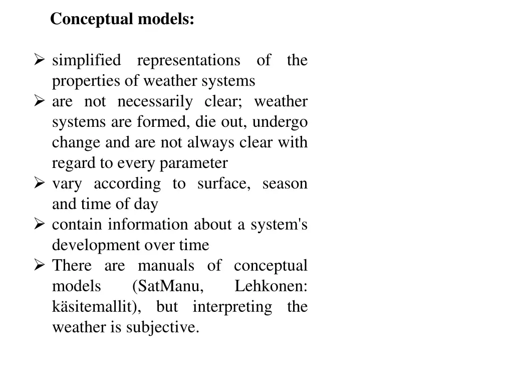 conceptual models
