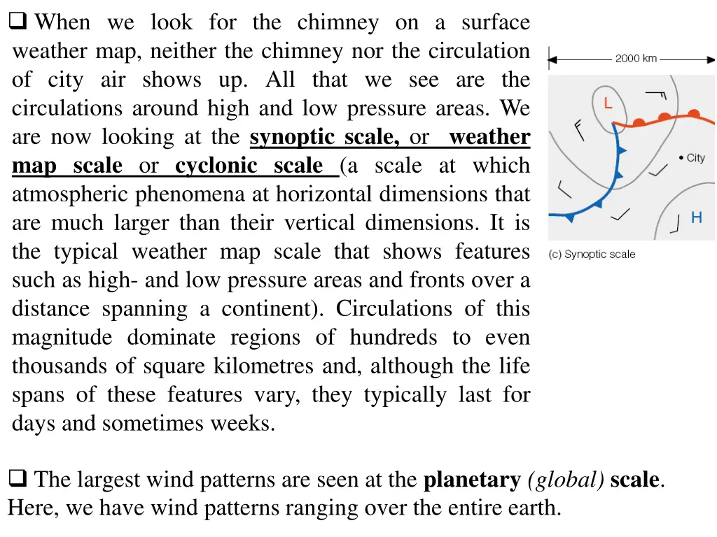 when we look for the chimney on a surface weather