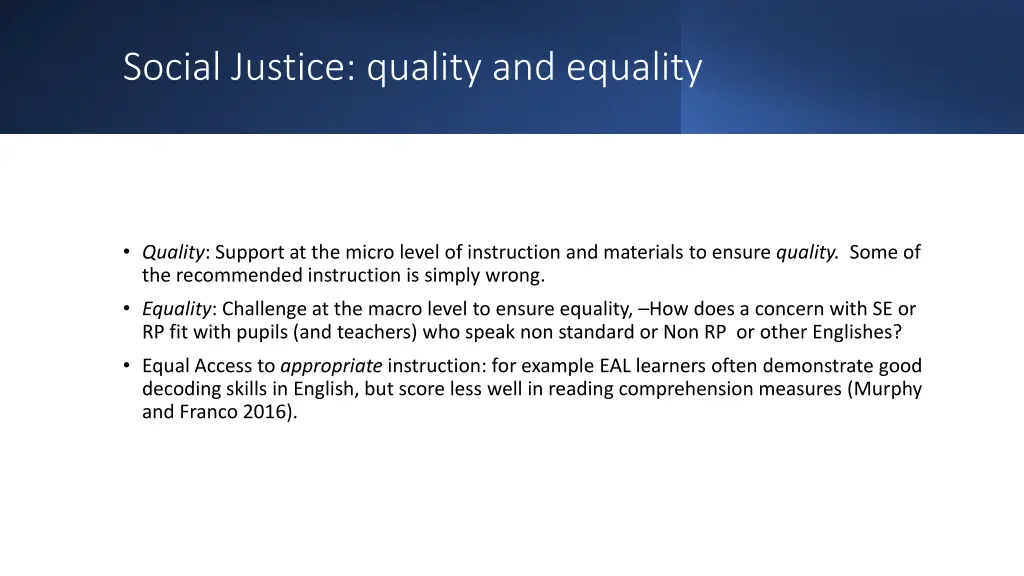 social justice quality and equality