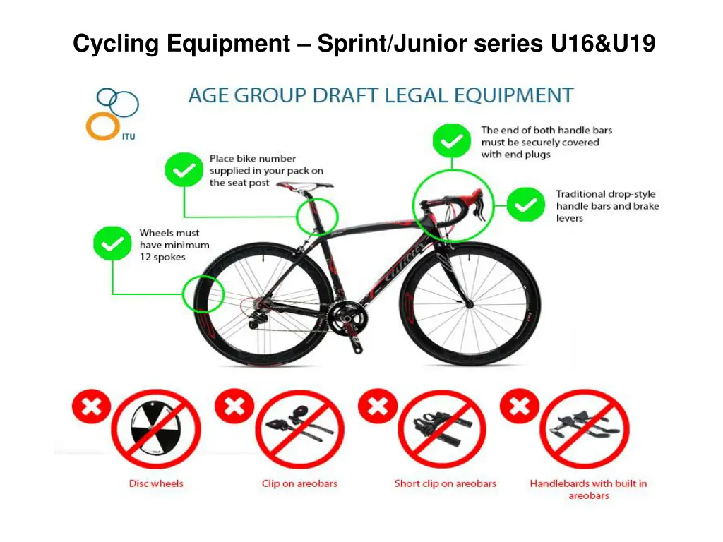 cycling equipment sprint junior series u16 u19