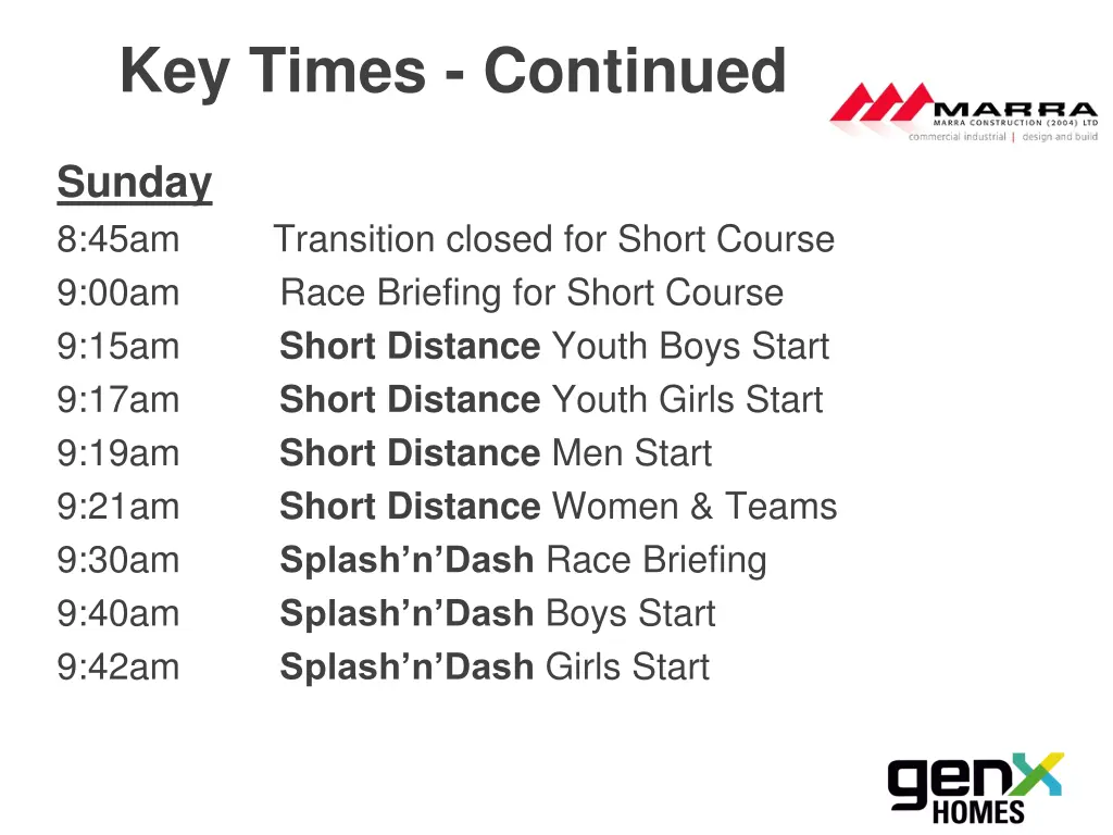 key times continued