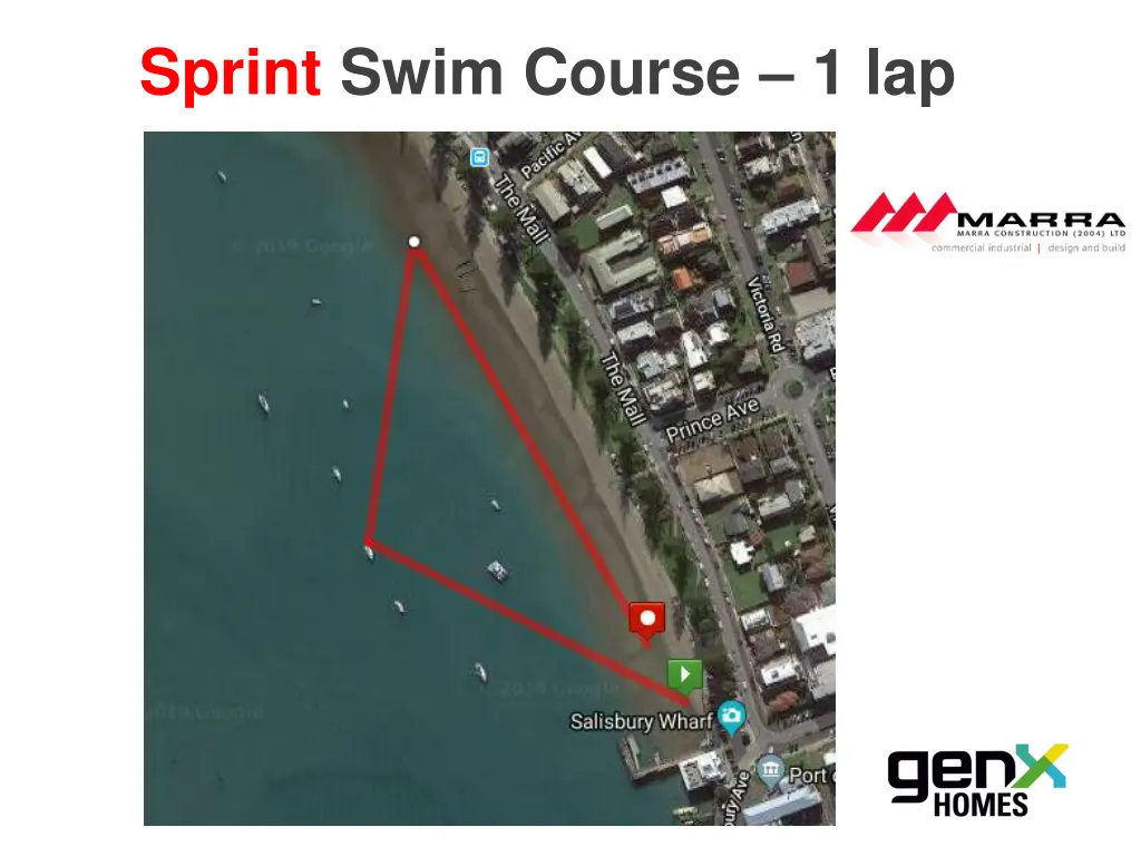 sprint swim course 1 lap