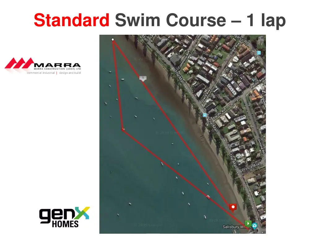 standard swim course 1 lap