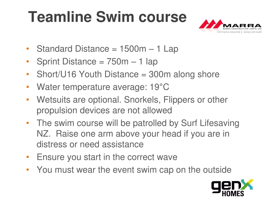 teamline swim course