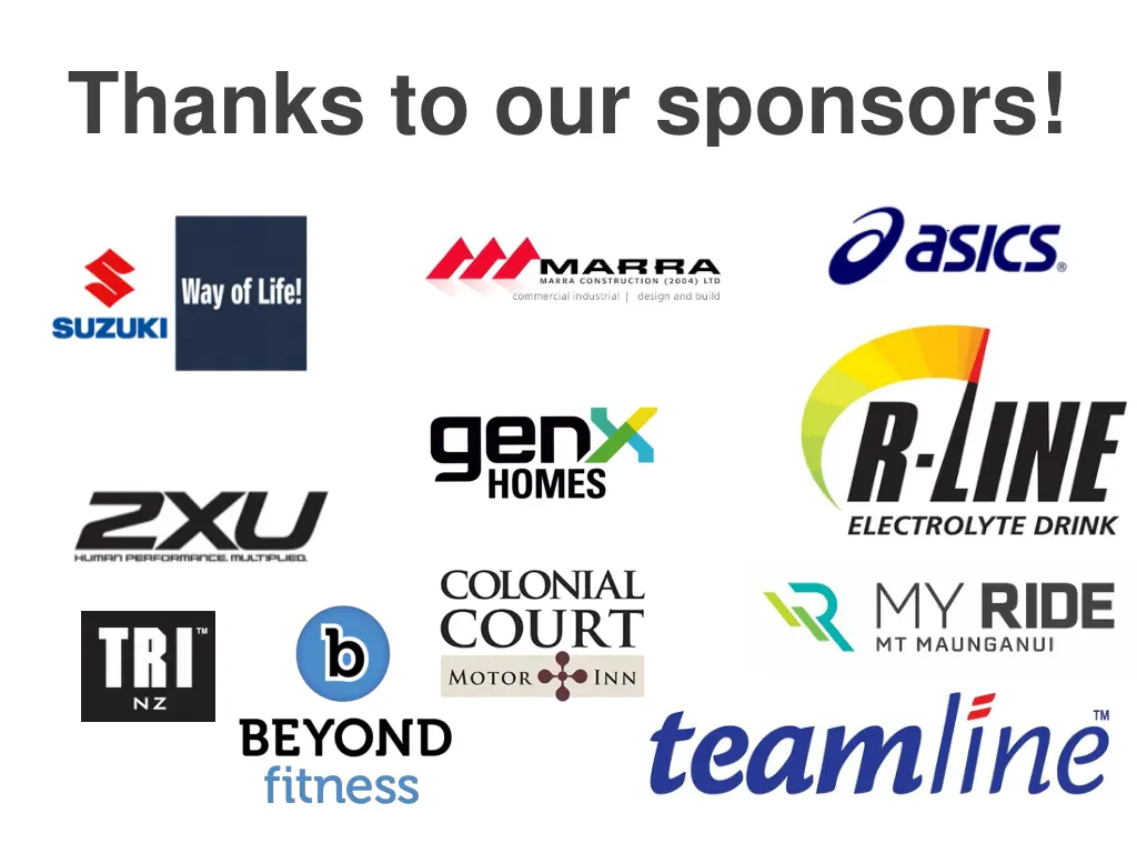 thanks to our sponsors