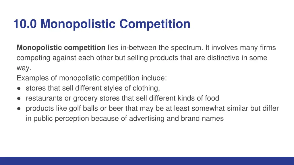 10 0 monopolistic competition