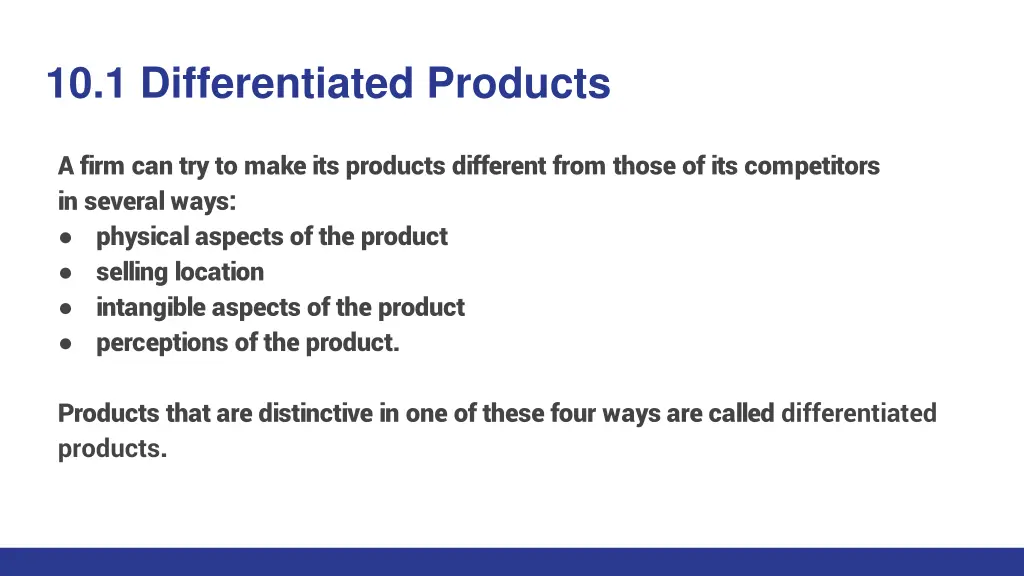 10 1 differentiated products