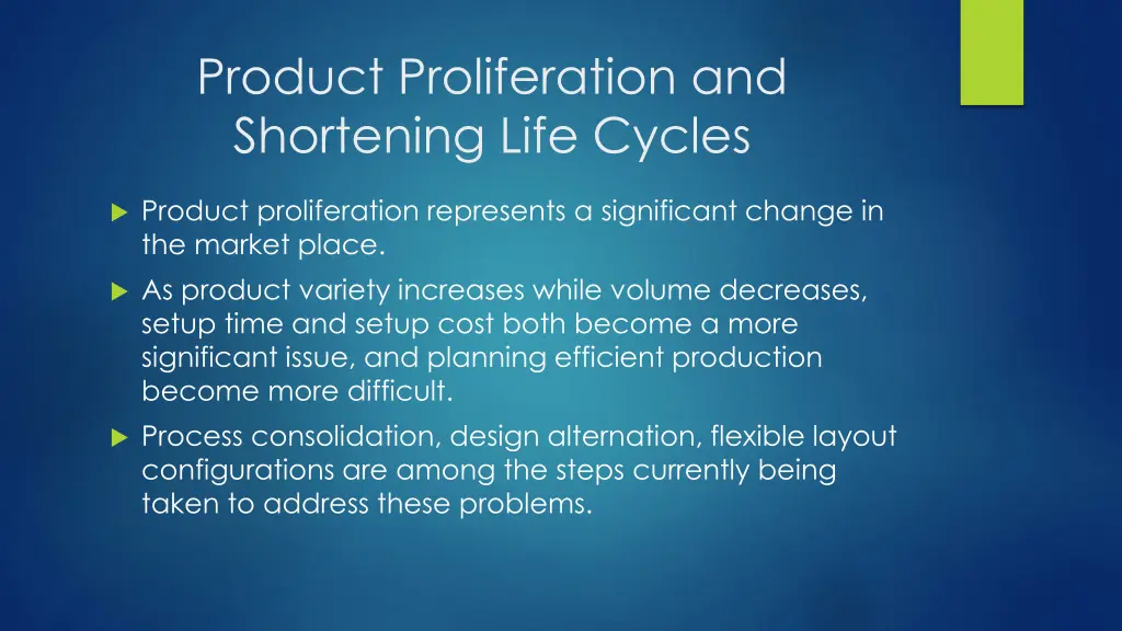 product proliferation and shortening life cycles 1