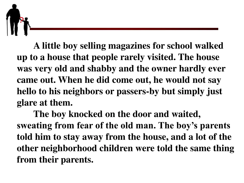 a little boy selling magazines for school walked