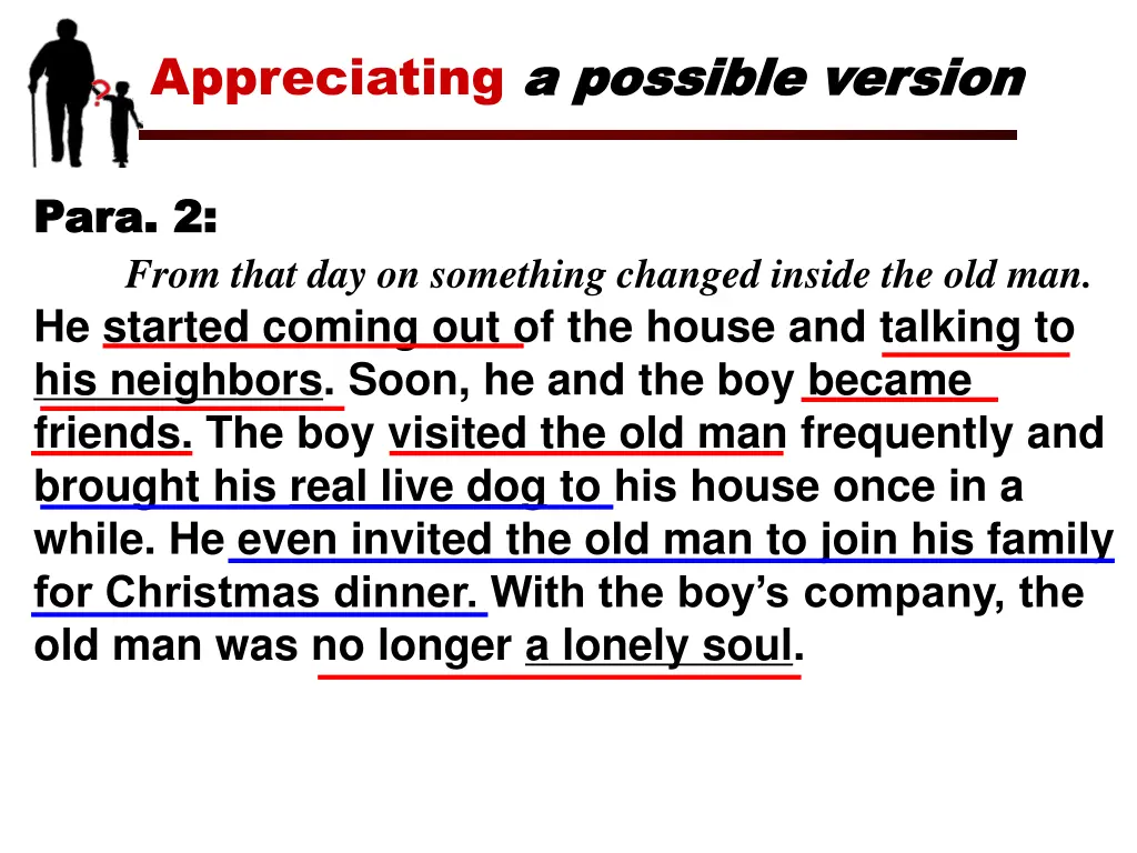 appreciating a possible version a possible version 3