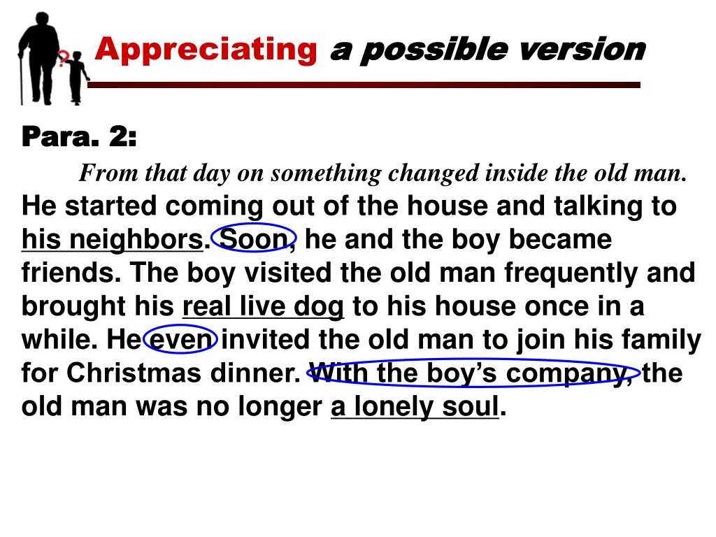 appreciating a possible version a possible version 5