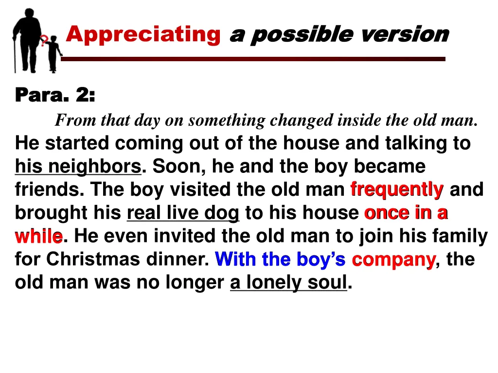 appreciating a possible version a possible version 7