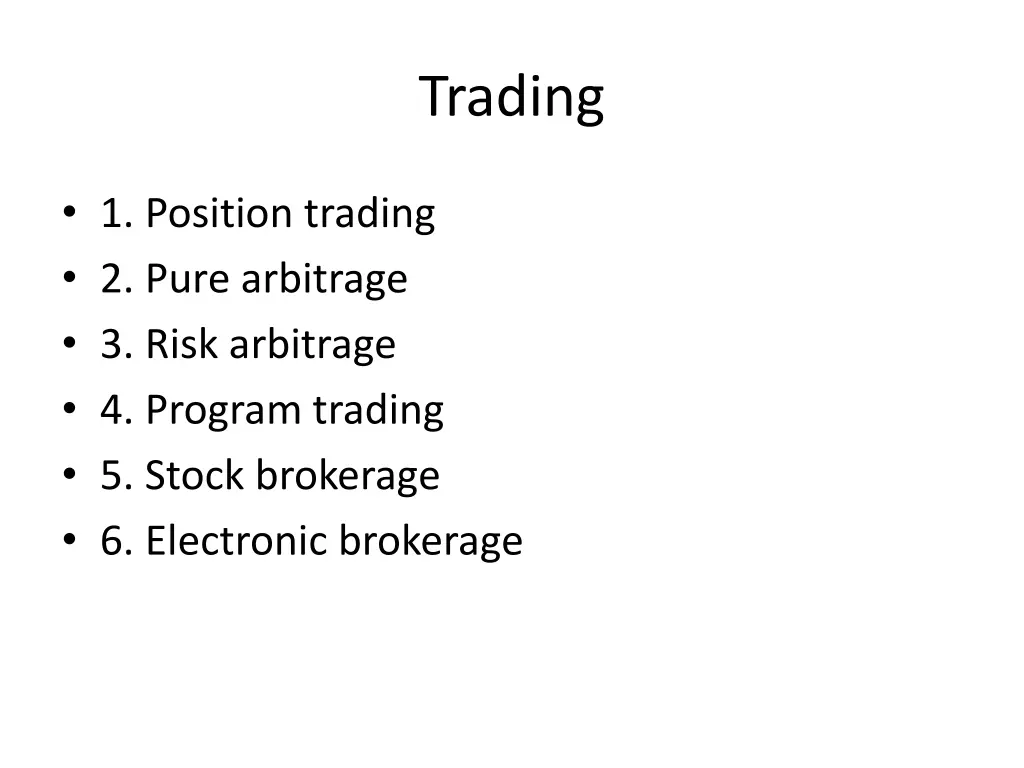 trading