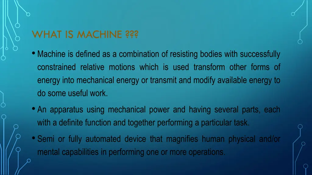 what is machine
