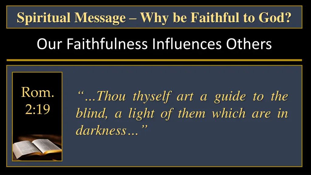 spiritual message why be faithful to god 2