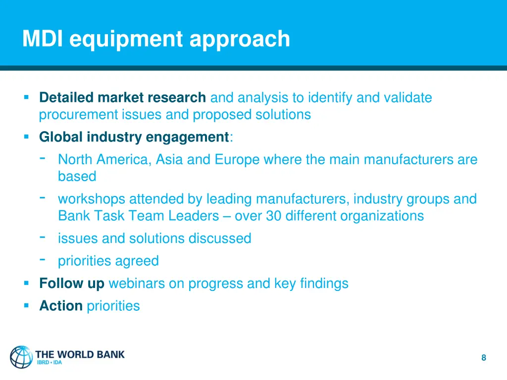 mdi equipment approach 1