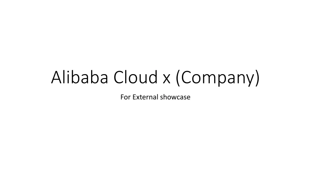 alibaba cloud x company 1