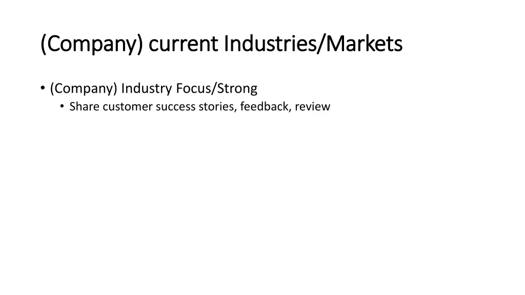 company current industries markets company 1
