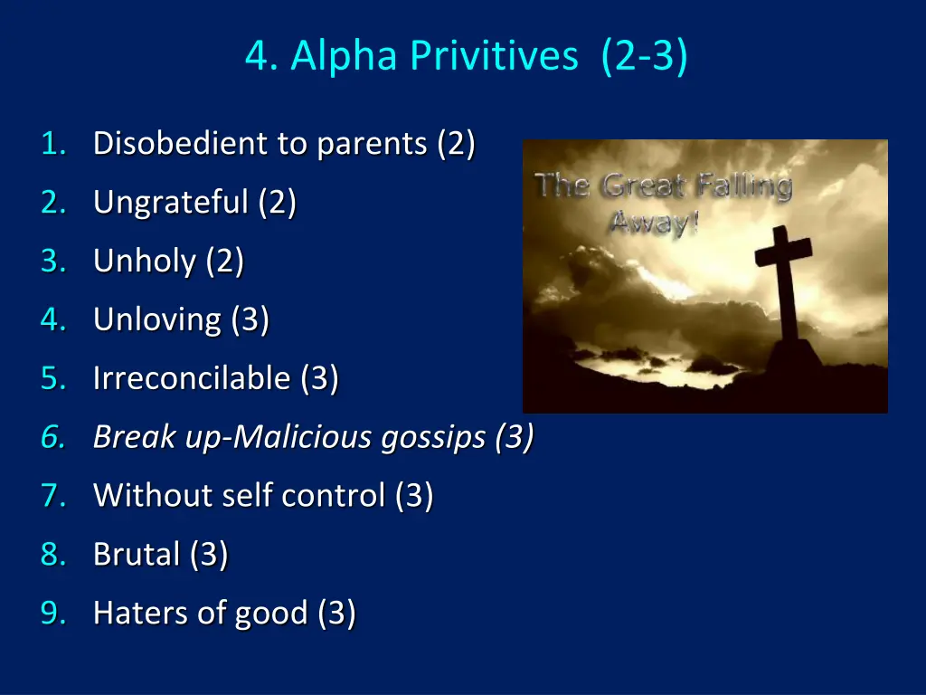 4 alpha privitives 2 3