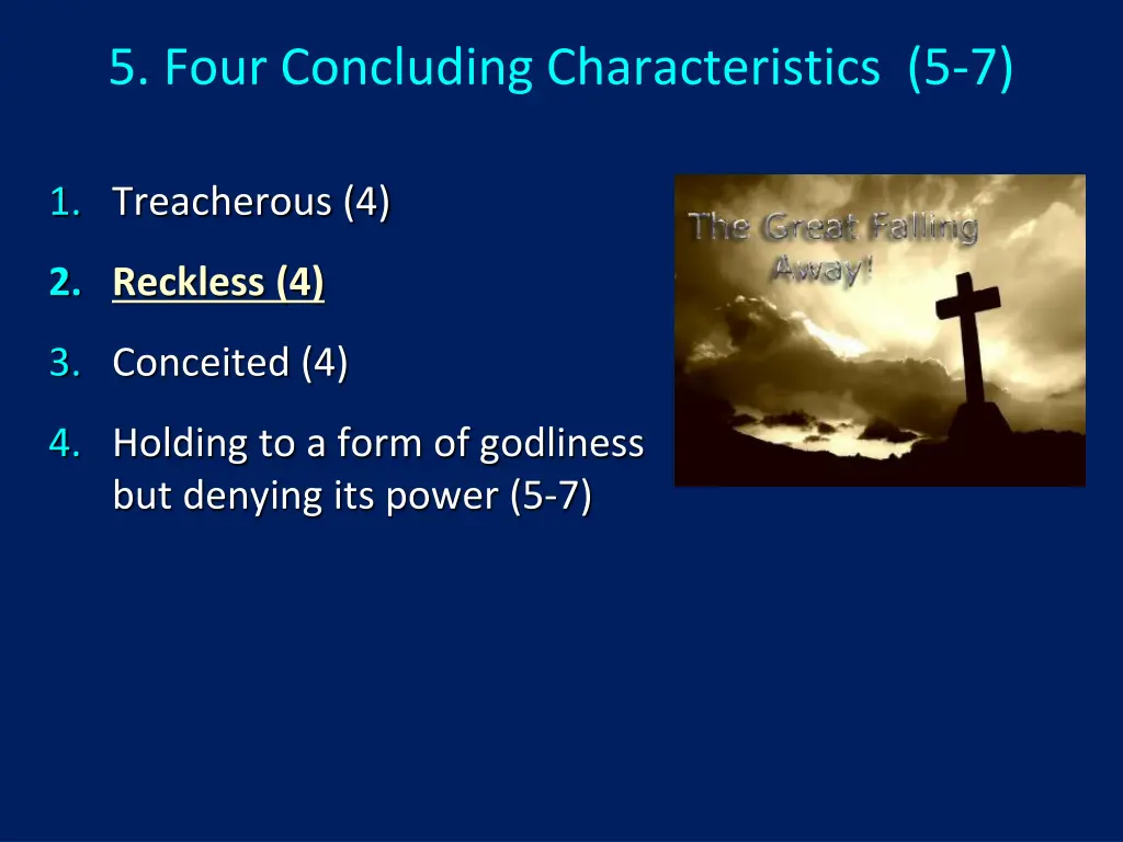 5 four concluding characteristics 5 7 2