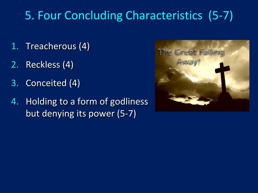 5 four concluding characteristics 5 7