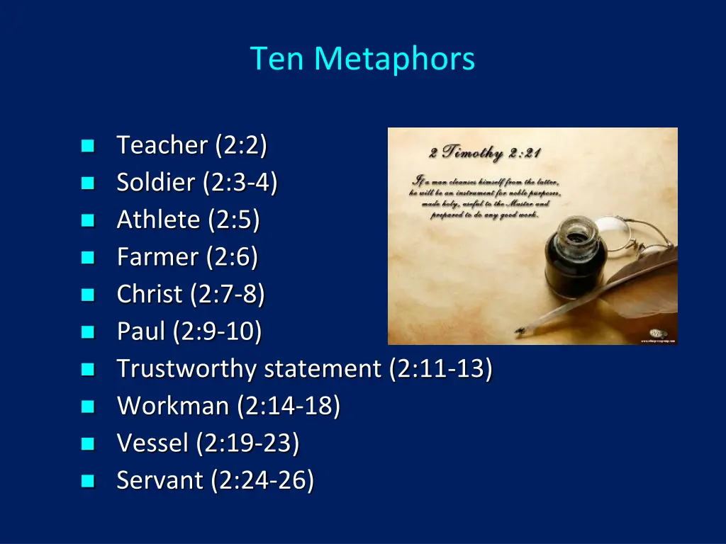 ten metaphors