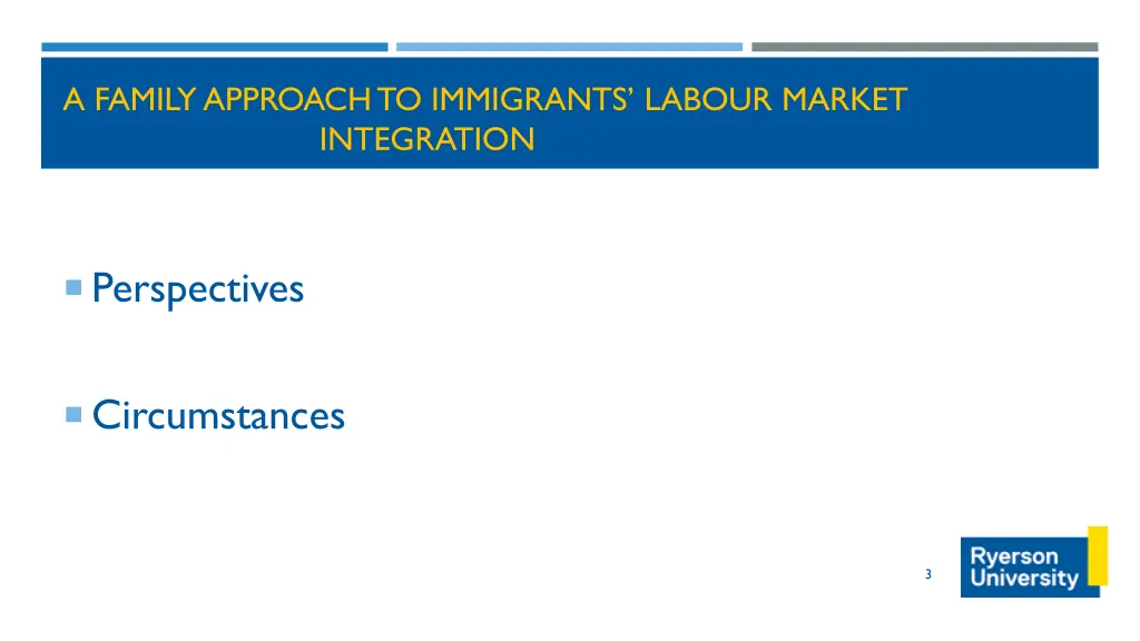 a family approach to immigrants labour market