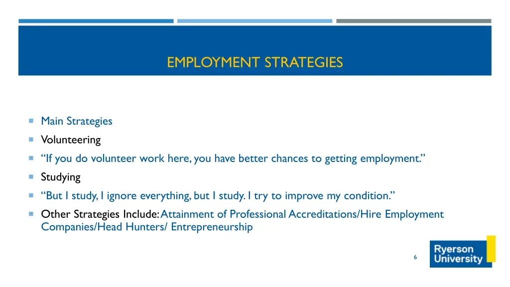 employment strategies