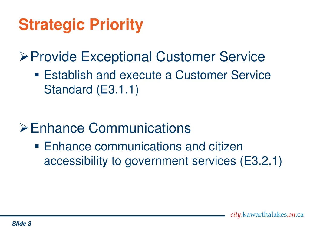 strategic priority