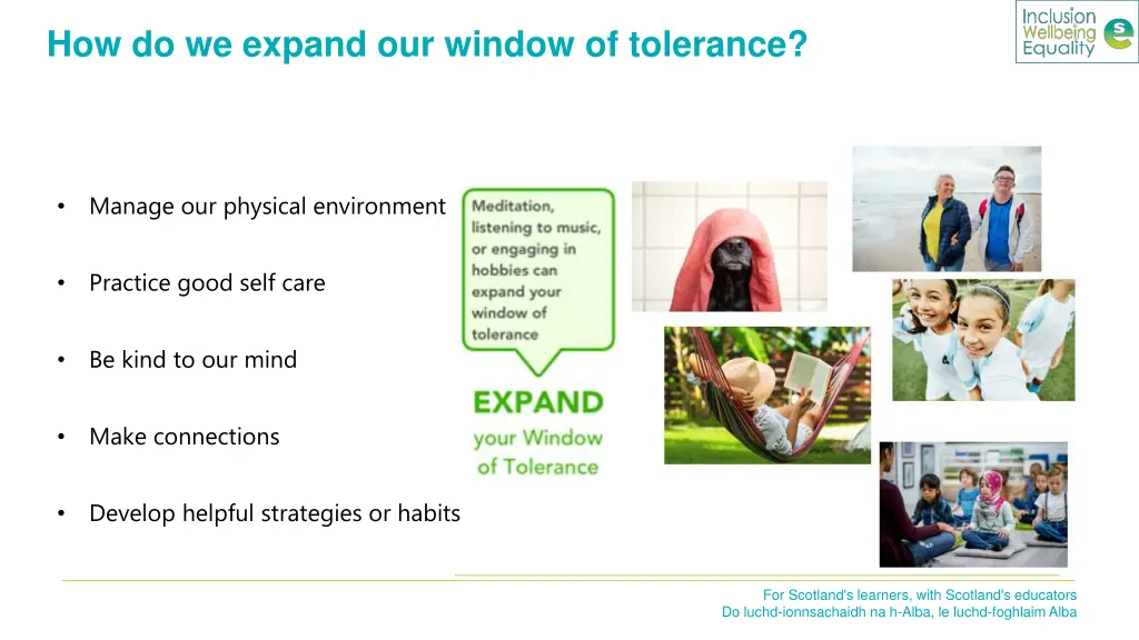 how do we expand our window of tolerance