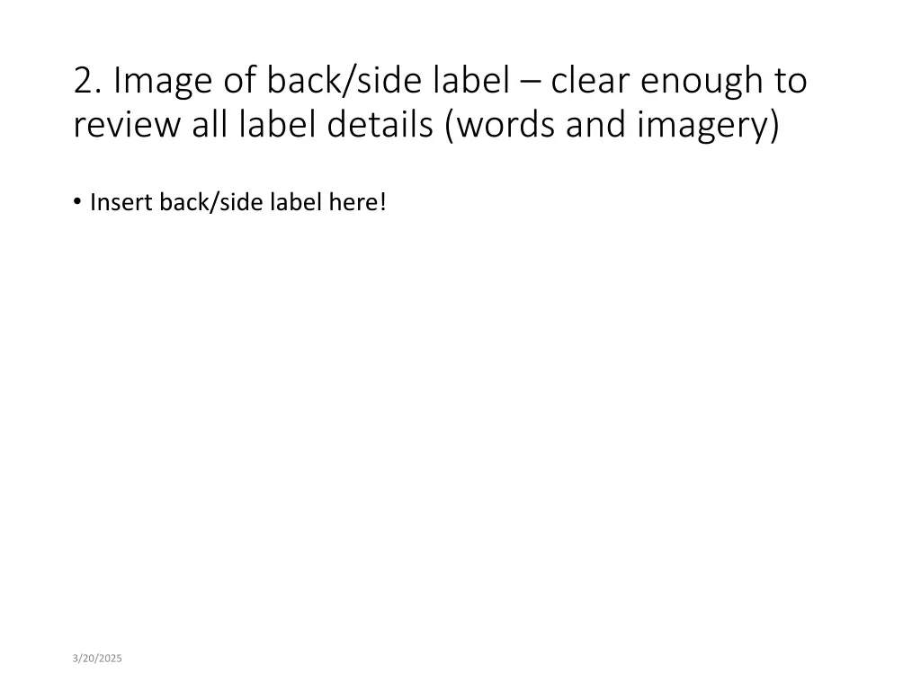 2 image of back side label clear enough to review