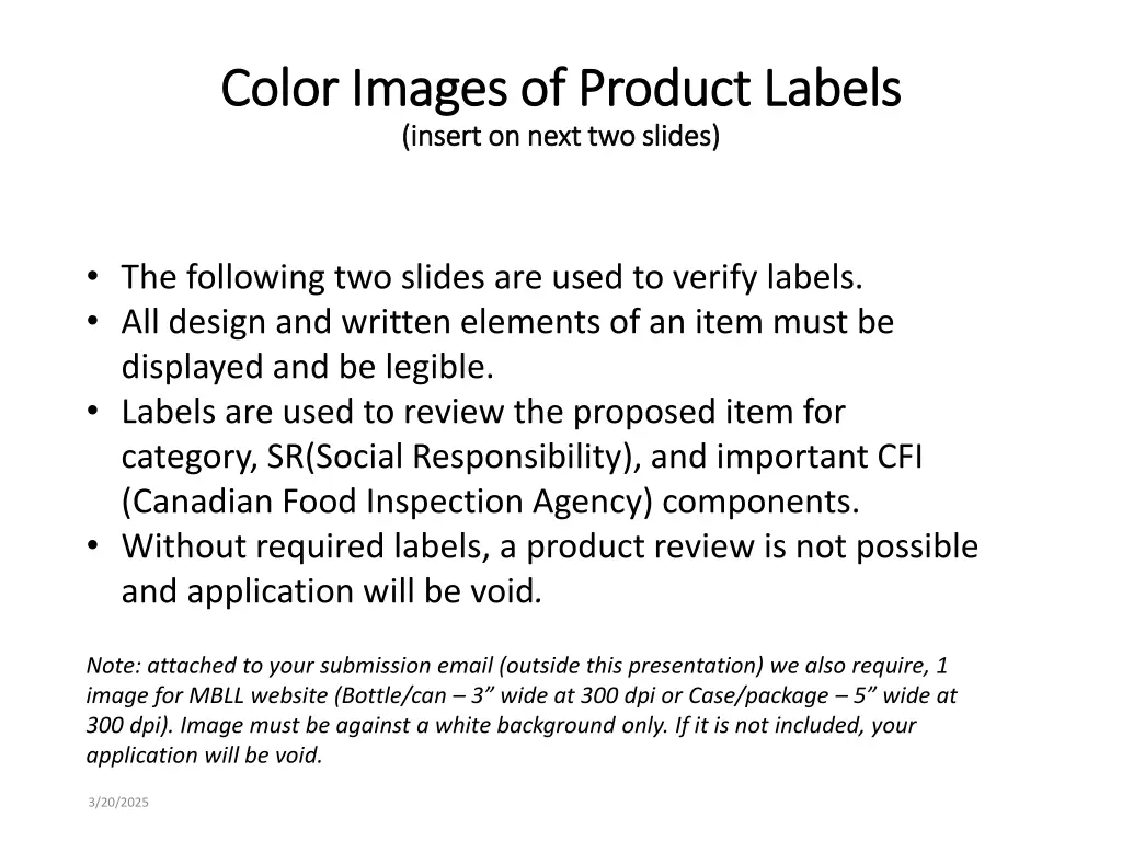color images of product labels color images