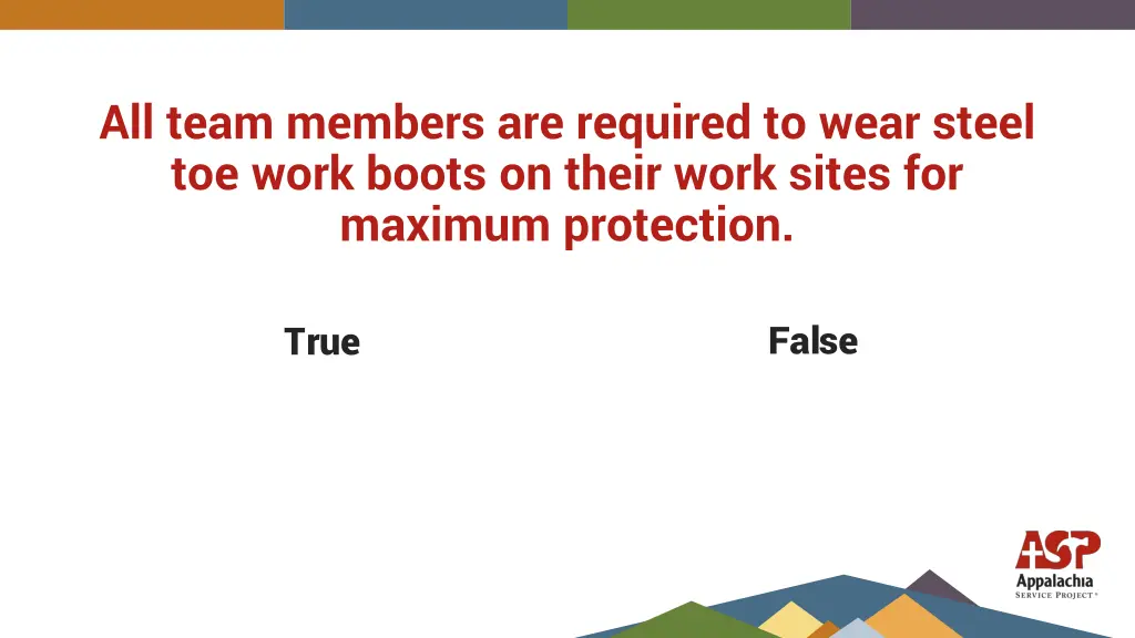 all team members are required to wear steel