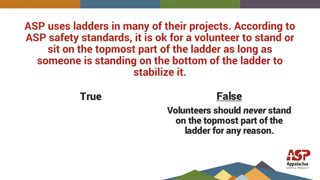 asp uses ladders in many of their projects 1