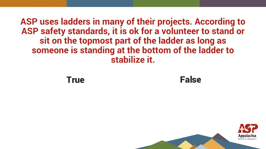 asp uses ladders in many of their projects
