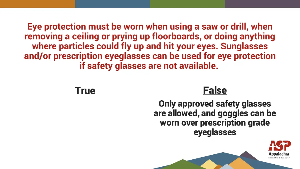 eye protection must be worn when using 1