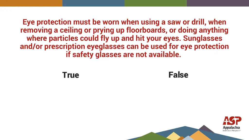 eye protection must be worn when using