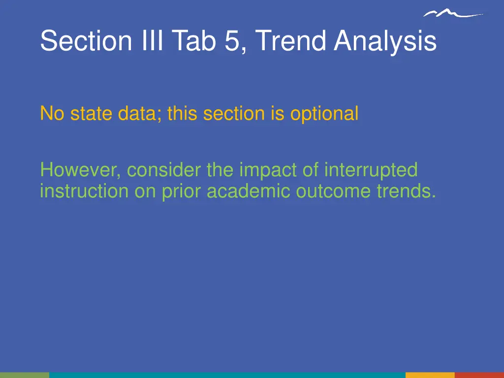 section iii tab 5 trend analysis